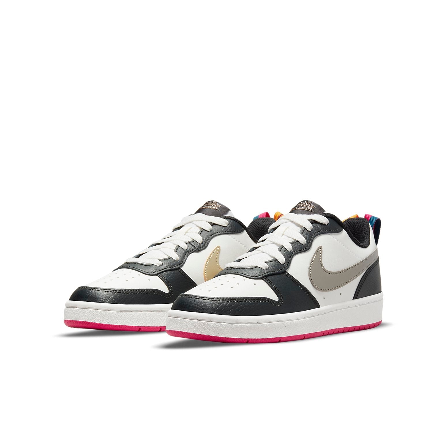 (GS) Nike Court Borough Low 2 SE 'Summit White Pink Prime' DJ0040-100