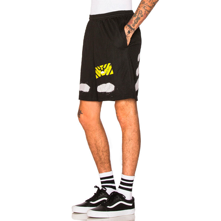 Off-White Alphabet Printing Casual Shorts Black OMCB006S170170391001