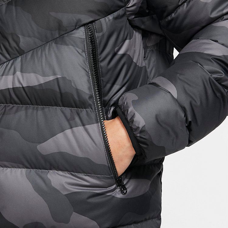 Nike Sportswear Down-Fill Windrunner Camo Jacket 'Dark Grey Black' BV4763-083