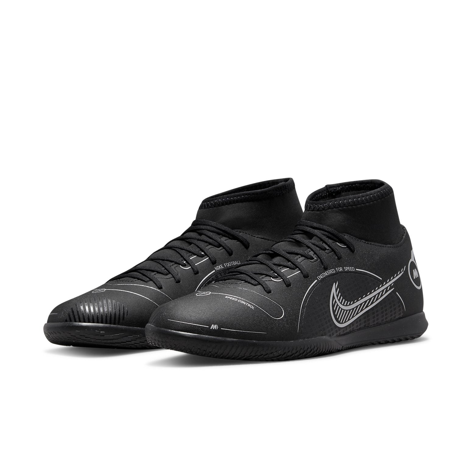 Nike Mercurial Superfly 8 Club IC 'Black Metallic Silver' DJ2907-007
