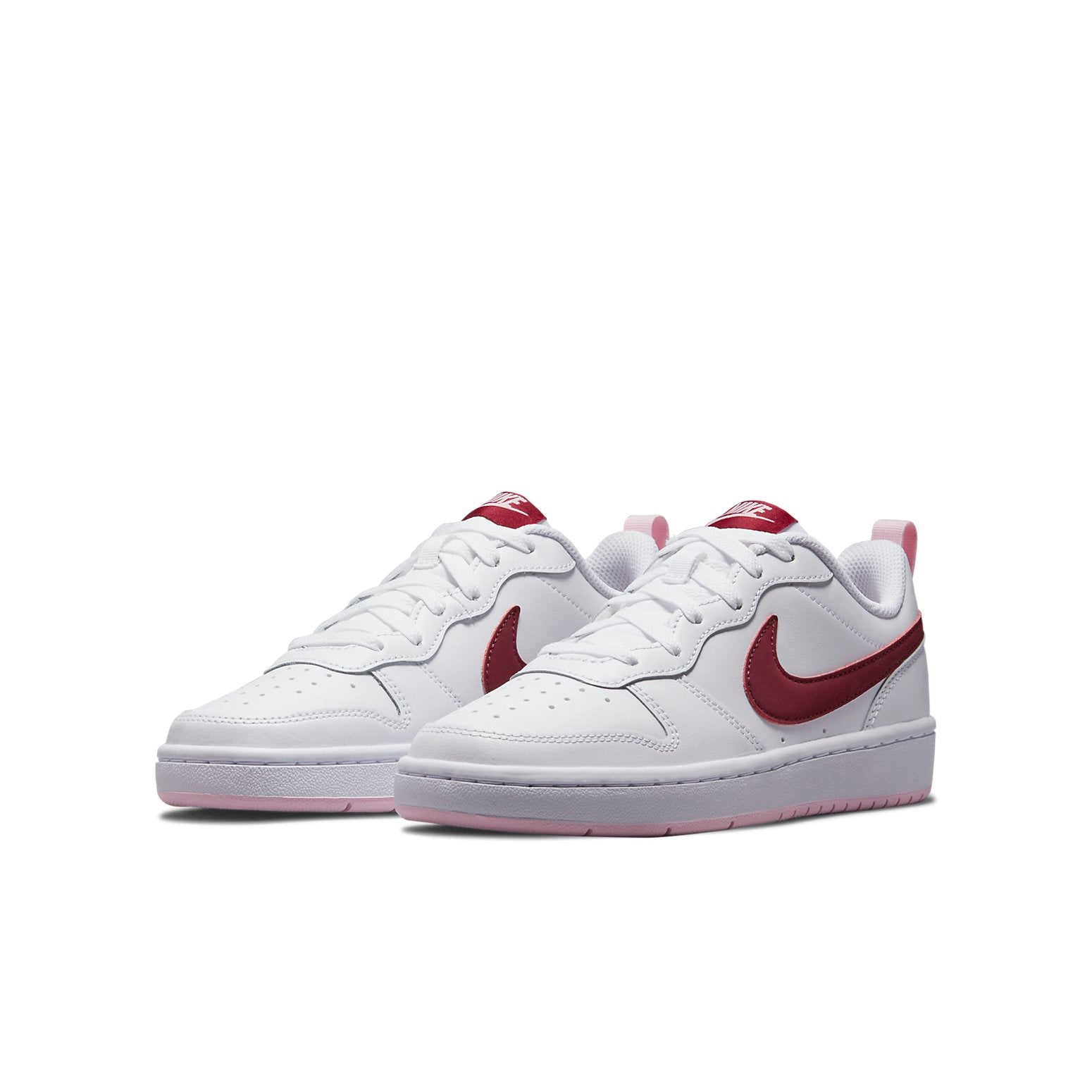 (GS) Nike Court Borough Low 2 'White Dark Beetroot' BQ5448-120