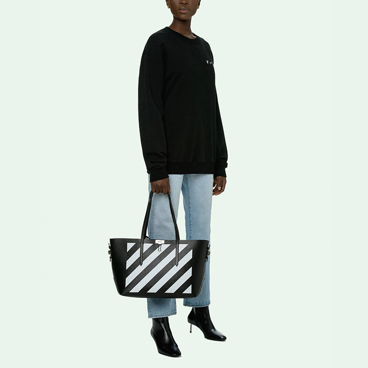 Off-White Arrow Liquid Melt Crewneck 'Black/Grey' OWBA055R21JER0011009