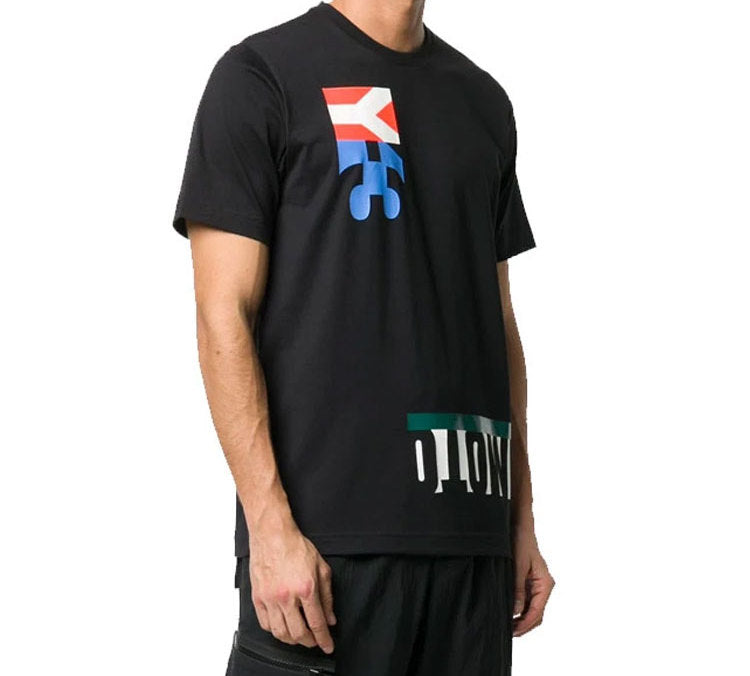 Y-3 Unisex Multi Block Graphic Printing Tee Black FN5727