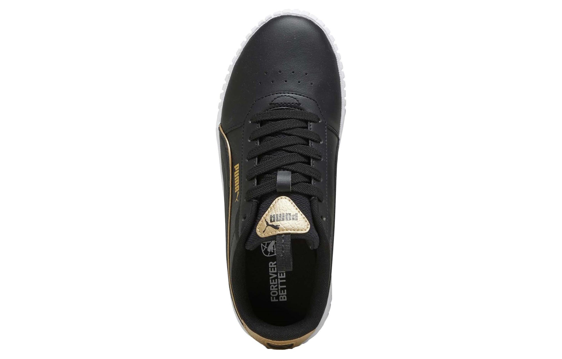 (WMNS) PUMA Carina 2.0 Pop Up Metallics Sneakers 'Black Gold' 393214-01