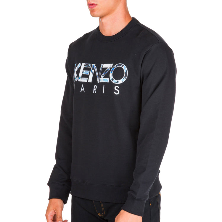 Men's KENZO Alphabet Round Neck Pullover Black F965SW0004MD-99