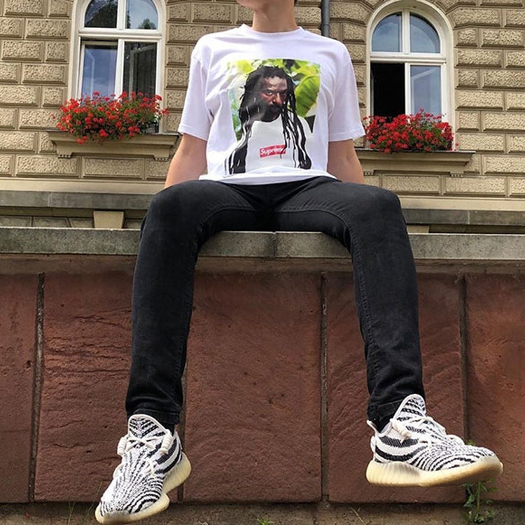 Supreme SS19 Buju Banton Tee Reggae Character Printing Short Sleeve Unisex White SUP-SS19-10479