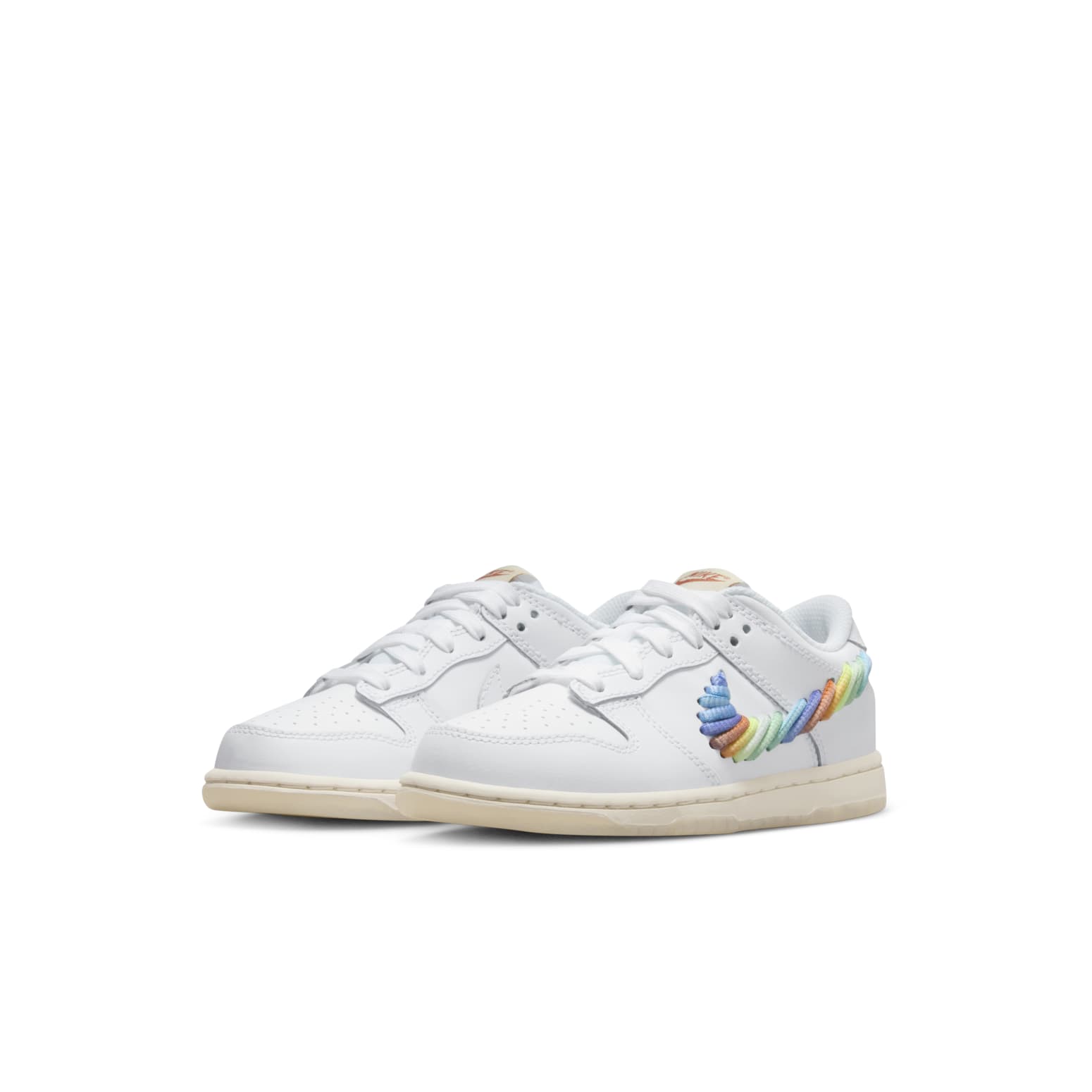 (PS) Nike Dunk Low SE 'Rainbow Lace Swoosh White' FN4862-100