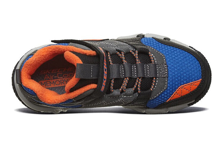 (GS) Skechers Dlites Velocitrek Shoes 'Grey Black Blue' 660074L-BKCC