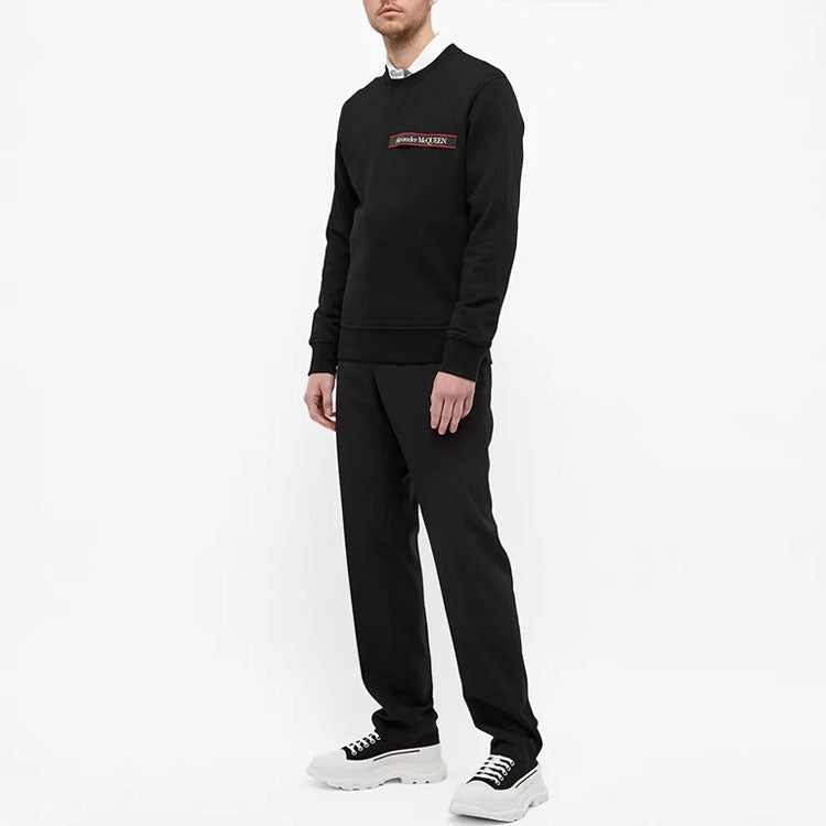 McQ Alexander McQueen Logo Round Collar Long Sleeve Male Black 642663-QRX75-0901
