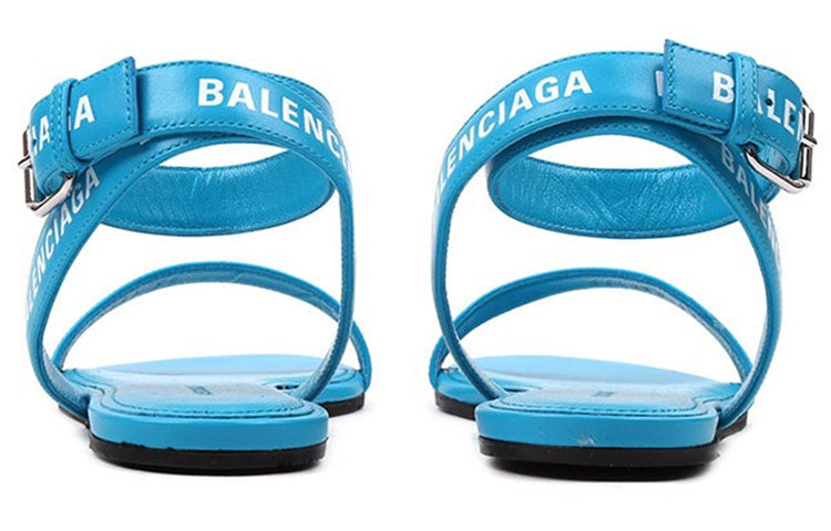 (WMNS) Balenciaga Leather Sandals 'Blue' 551154WA7614441