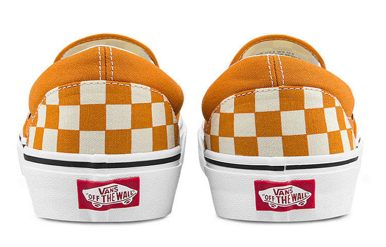 Vans Unisex Checkerboard Classic Slip-On Sneakers Yellow/White VN0A5JMH8LF