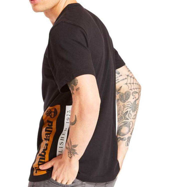Men's Timberland SS20 Printing Short Sleeve Black A22REP56