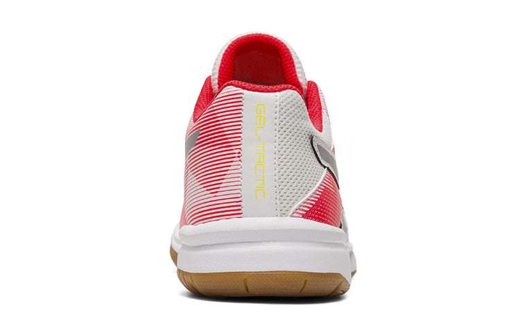 (GS) ASICS Gel Tactic Sneakers White/Red 1074A014-101