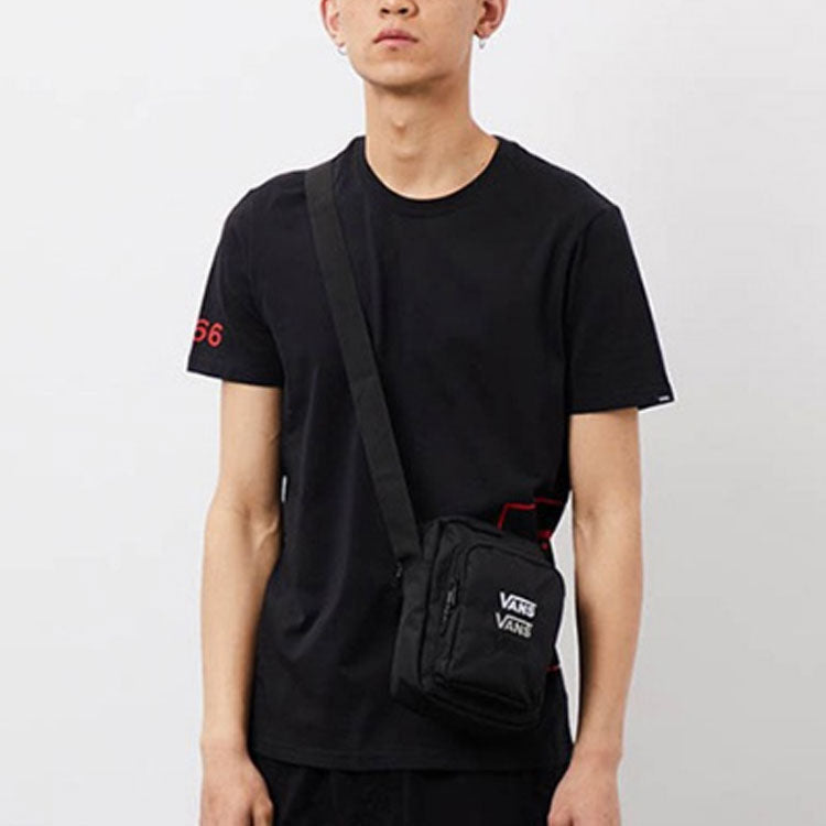 Vans Large Logo Printing Casual Short Sleeve Couple Style Black VN0A3ZN4BLK