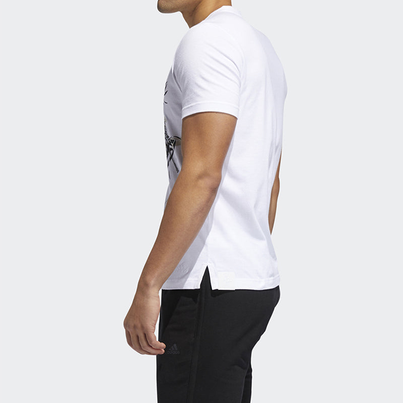 adidas Printed Crew Neck Short Sleeve Men's White FT2753