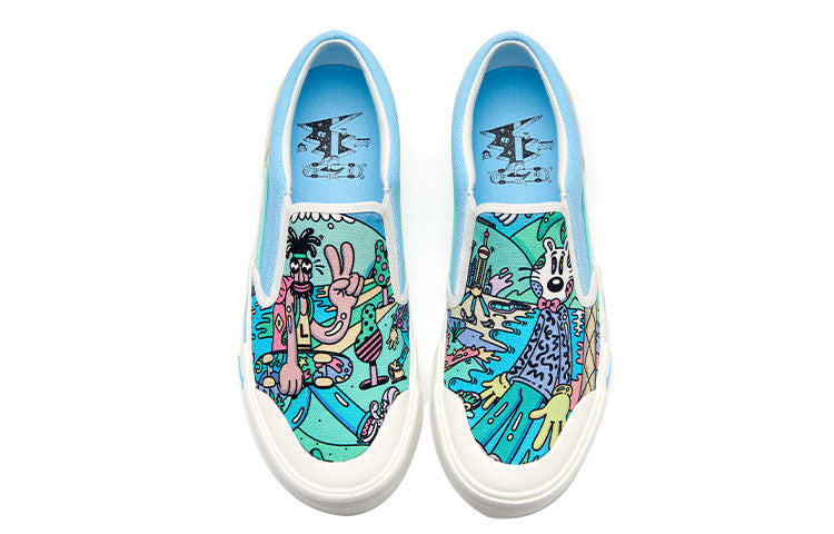 (WMNS) Li-Ning x Steven Harrington Boogie Shoes 'Blue Multi' AECR072-2