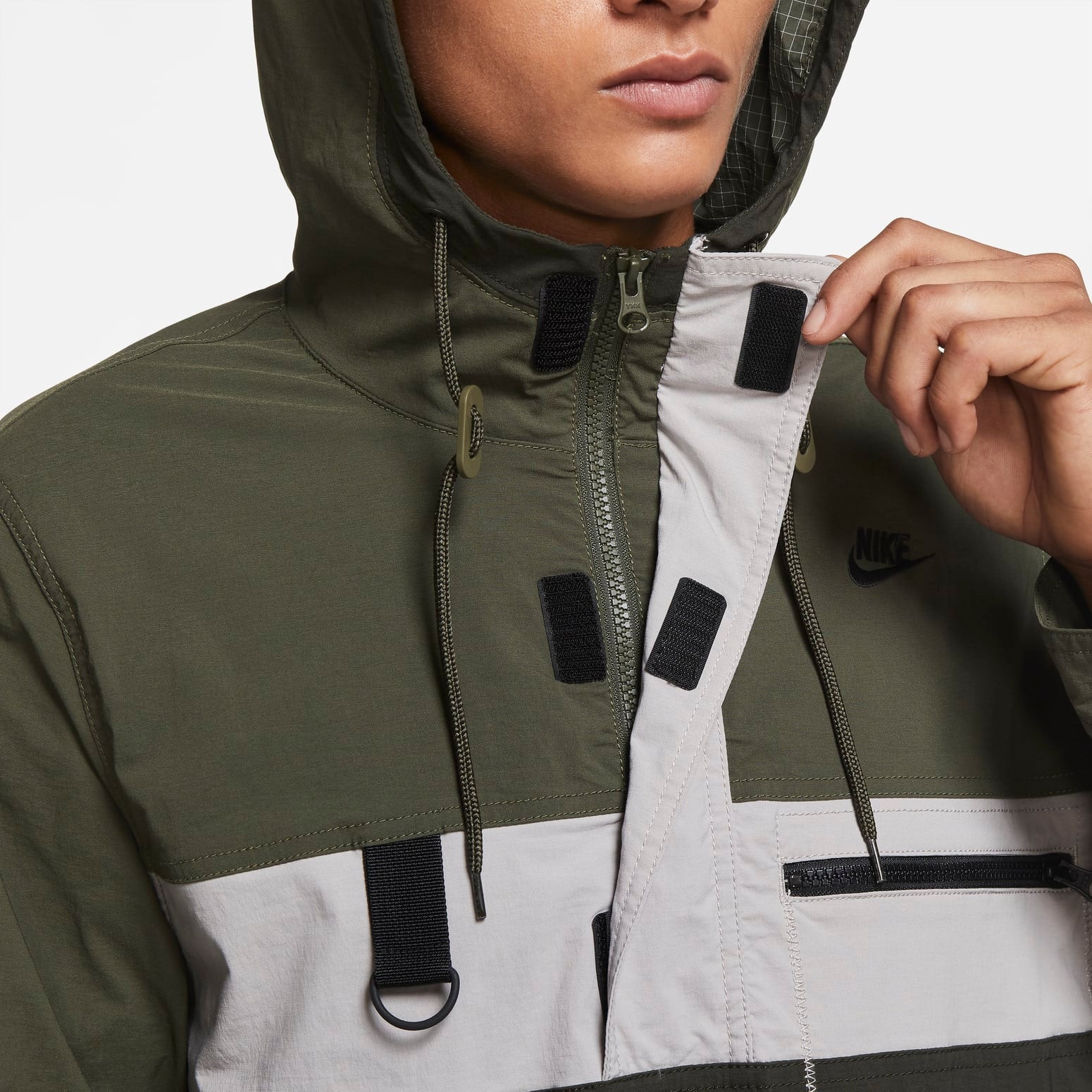Nike Hype Hike Jacket 'Green Black' CU4220-033
