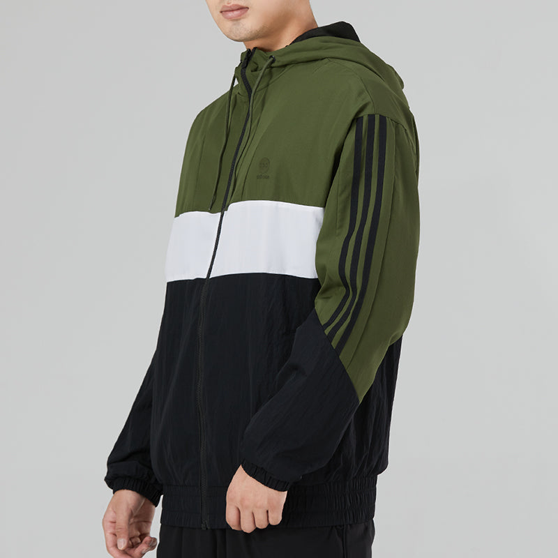 adidas Utility Windbreaker Jacket 'Green Black' HN2428