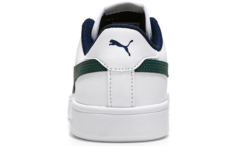 (GS) PUMA Smash v2 L Jr Casual Board Shoes White/Green 365170-10