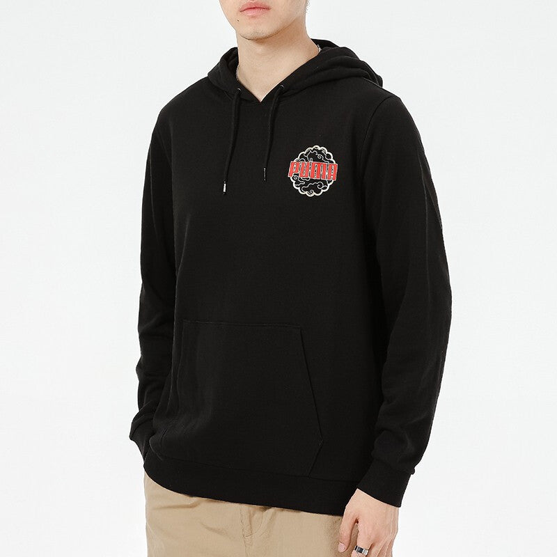 PUMA Logo Printing Solid Color Sports Black 532913-01
