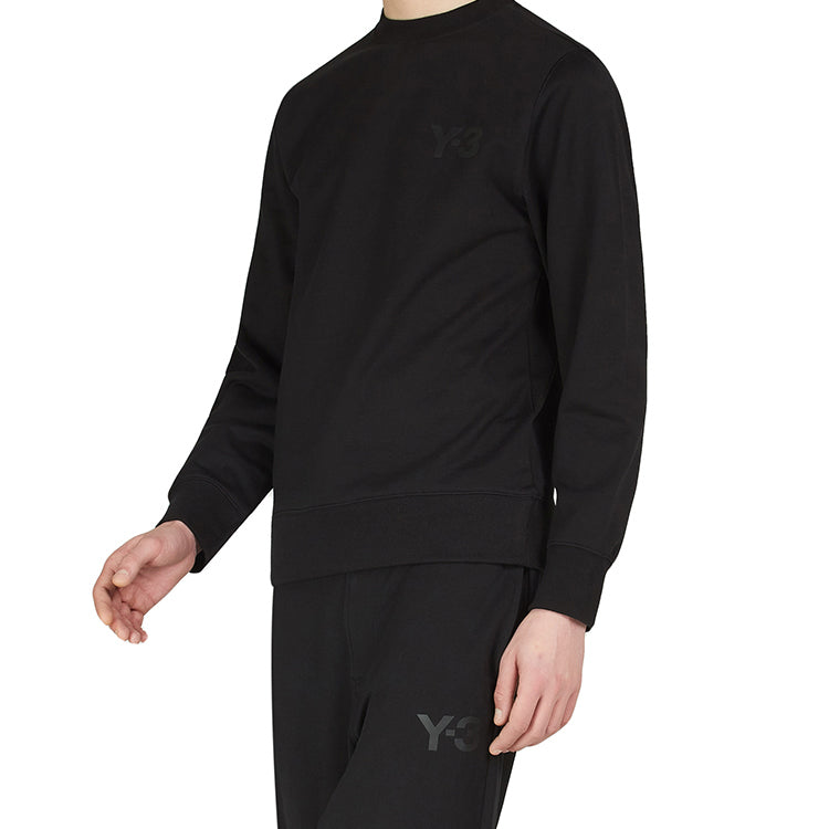 Men's Y-3 Casual Logo Round Neck Pure Cotton Black CY6927
