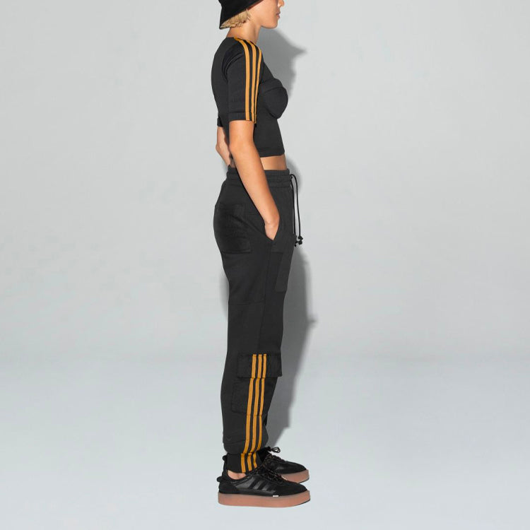 adidas originals x Ivy Park Crossover Cargo Sweatpants Couple Style Black H38828