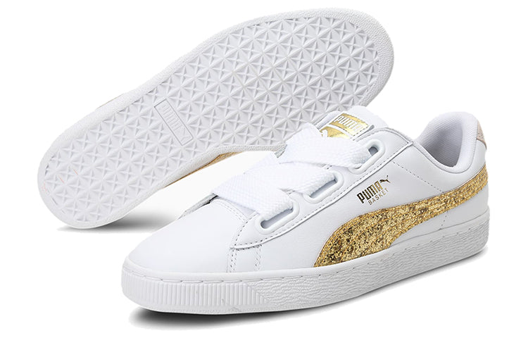 (WMNS) PUMA Basket Heart 'Gold Glitter' 364078-01