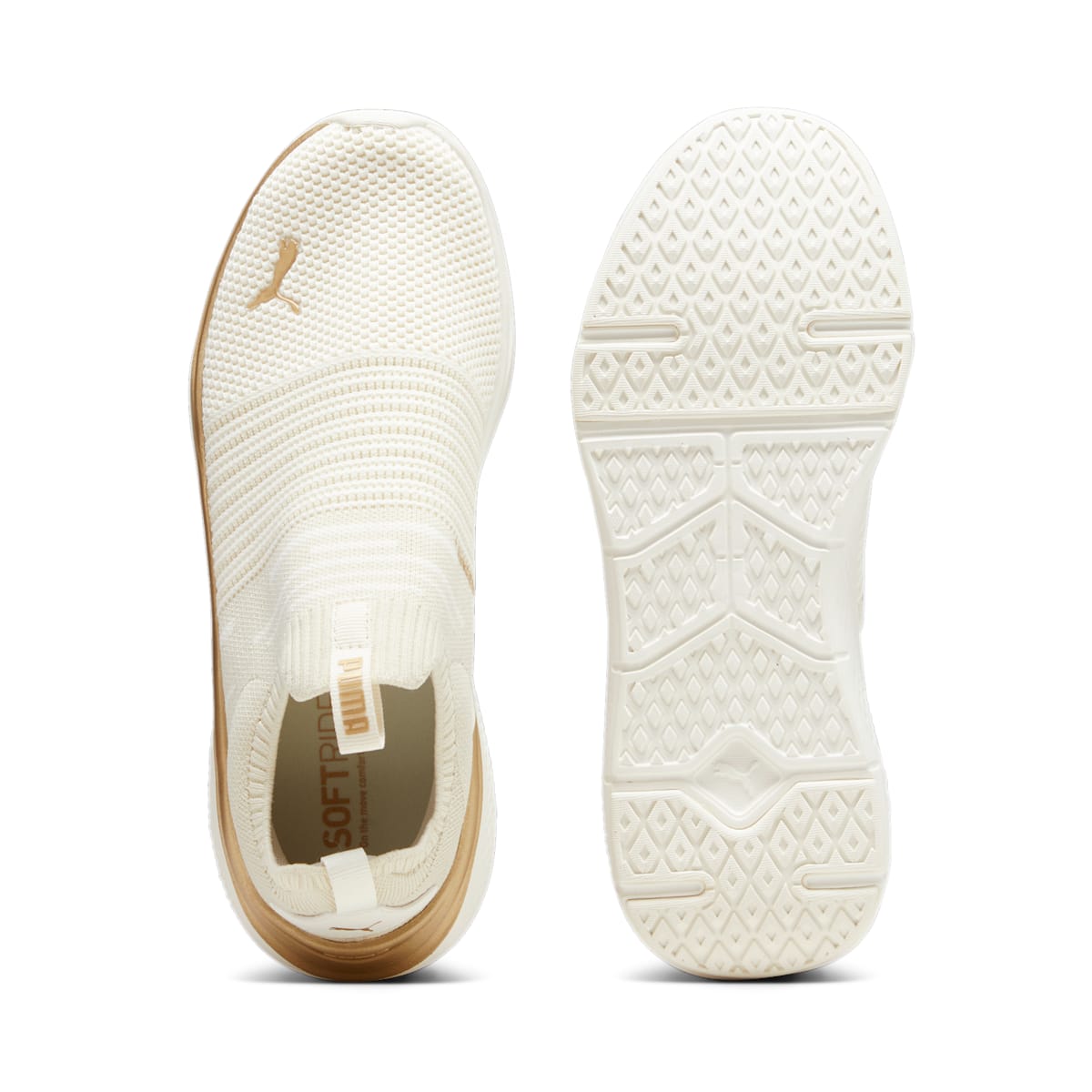 (WMNS) PUMA Softride Pro Echo Slip Metal Running Shoes 'White Gold' 378782-02