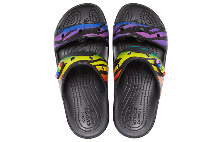 Crocs Classic Wear-Resistant Non-Slip Sports Slippers Unisex Black 207346-0C4
