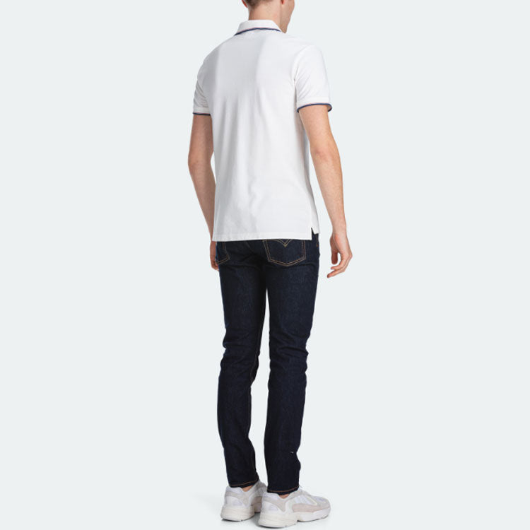 Men's Levis Loose Casual Pure Cotton Short Sleeve White Polo Shirt 85633-0000