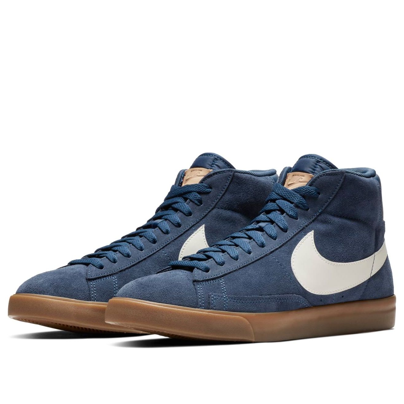 Nike Blazer Mid Mid Tops Retro Skateboarding Shoes Navy Blue 371761-406