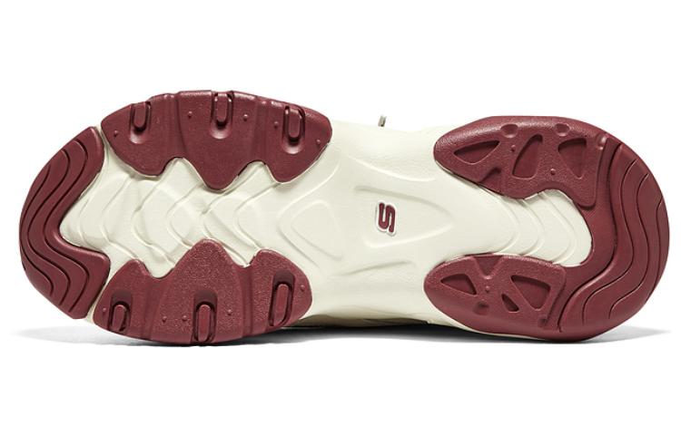 (WMNS) Skechers D'lites 3.0 'White Burgundy' 167595-BURG