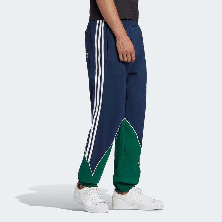 adidas originals B Trf Abs Swtpt Bundle Feet Colorblock Casual Sports Pants Navy Blue GE0818