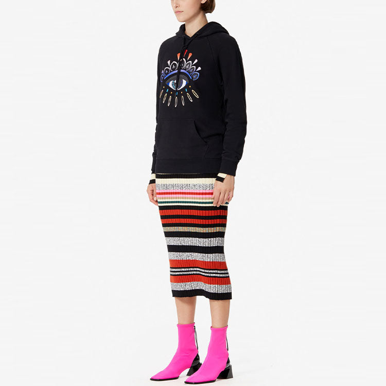 (WMNS) KENZO Eye Pattern Hoodie Black F962SW7664XF-99