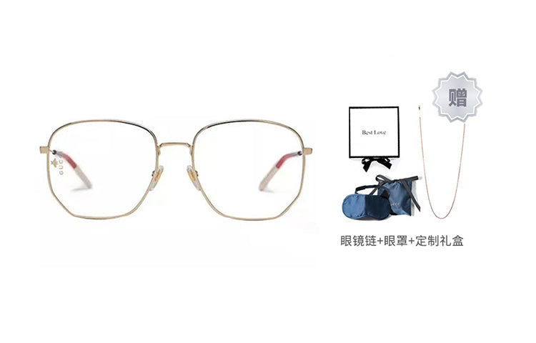 Gucci GG Standard Optical Glasses Frame Sub-Edition Golden GG0396O-002