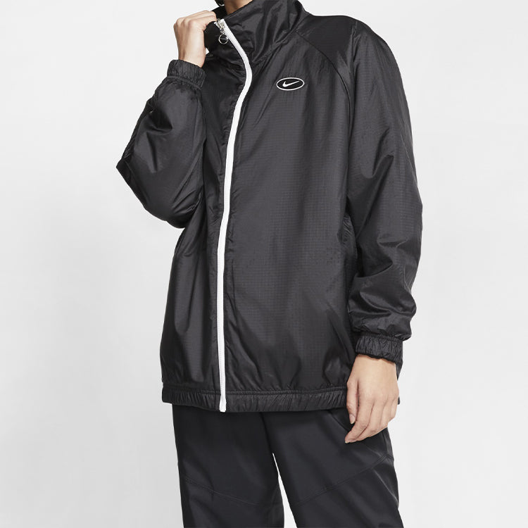 (WMNS) Nike Big Swoosh Large Logo lamb's wool Reversible Jacket US Edition Black CI8937-010