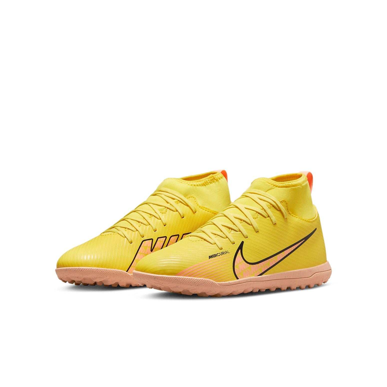 (GS) Nike Mercurial Superfly 9 Club TF Turf 'Yellow Pink' DJ5954-780