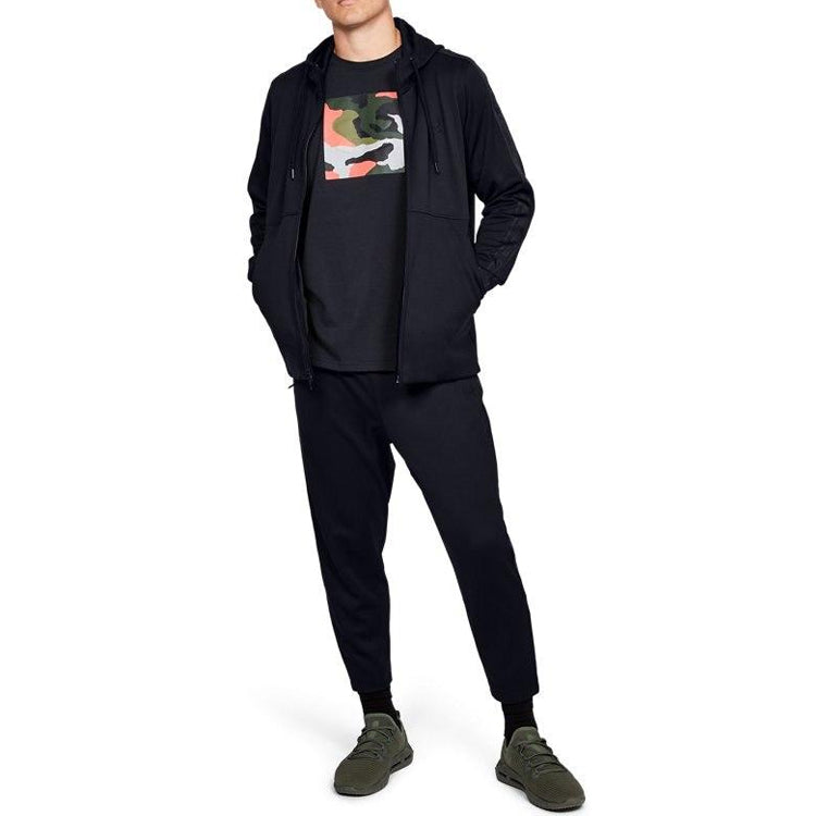 Men's Under Armour Alphabet Printing Hooded Jacket Black 1345543-001