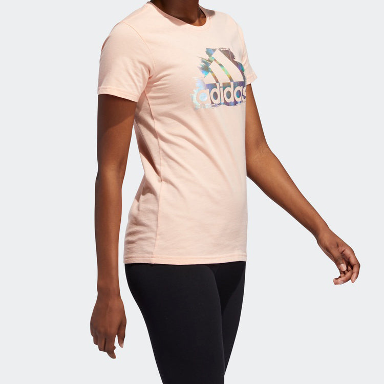 (WMNS) adidas Logo Tee 'Pink' ED8145