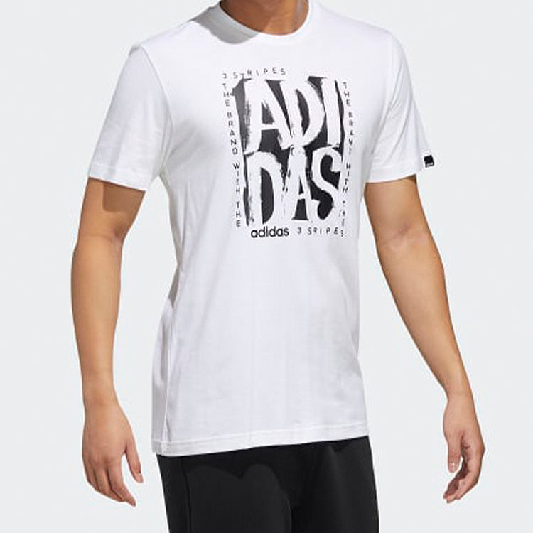 adidas M Stmp T Training Sports Short Sleeve White FM6243
