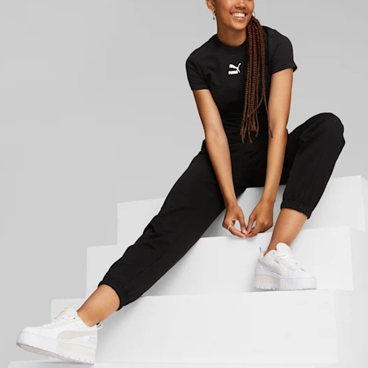 (WMNS) PUMA Classics Slim T-Shirt 'Black' 535610-01