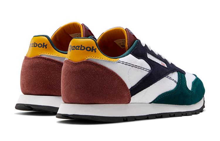 Reebok Classic Leather Running Shoes K White/Blue/Green FX2763