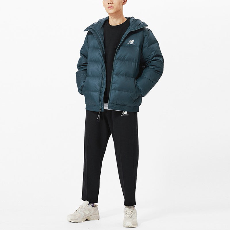 New Balance Logo Casual Down Jacket Asia Sizing 'Teal' AMJ13336-AT