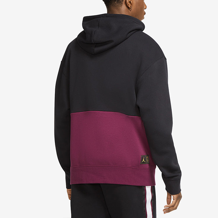 Air Jordan PSG Paris Saint-Germain Fleece Pullover Hoodie 'Bordeaux' CK9773-010