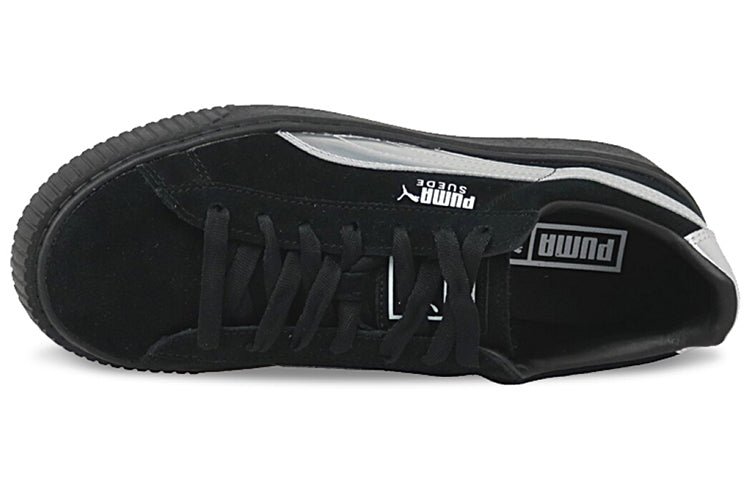 (WMNS) PUMA Suede Platform 'Black/Silver' 363649-01