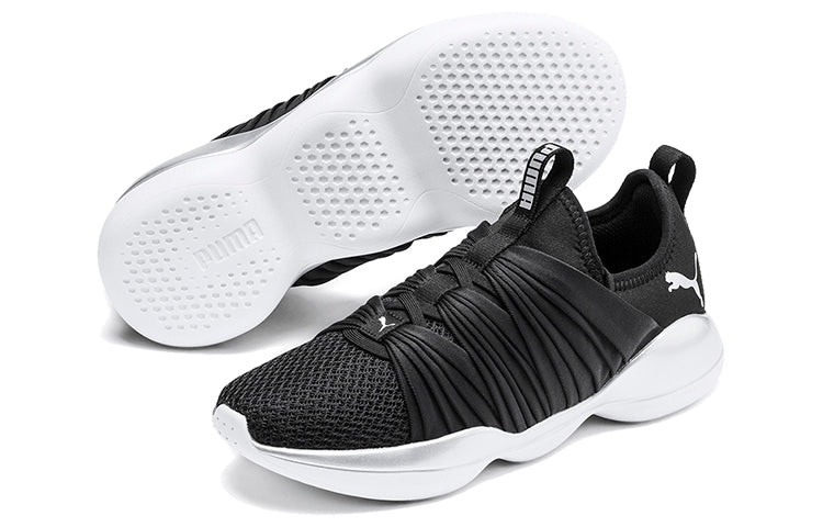 (WMNS) PUMA Flourish Low Top Black/Silver/White 192337-05