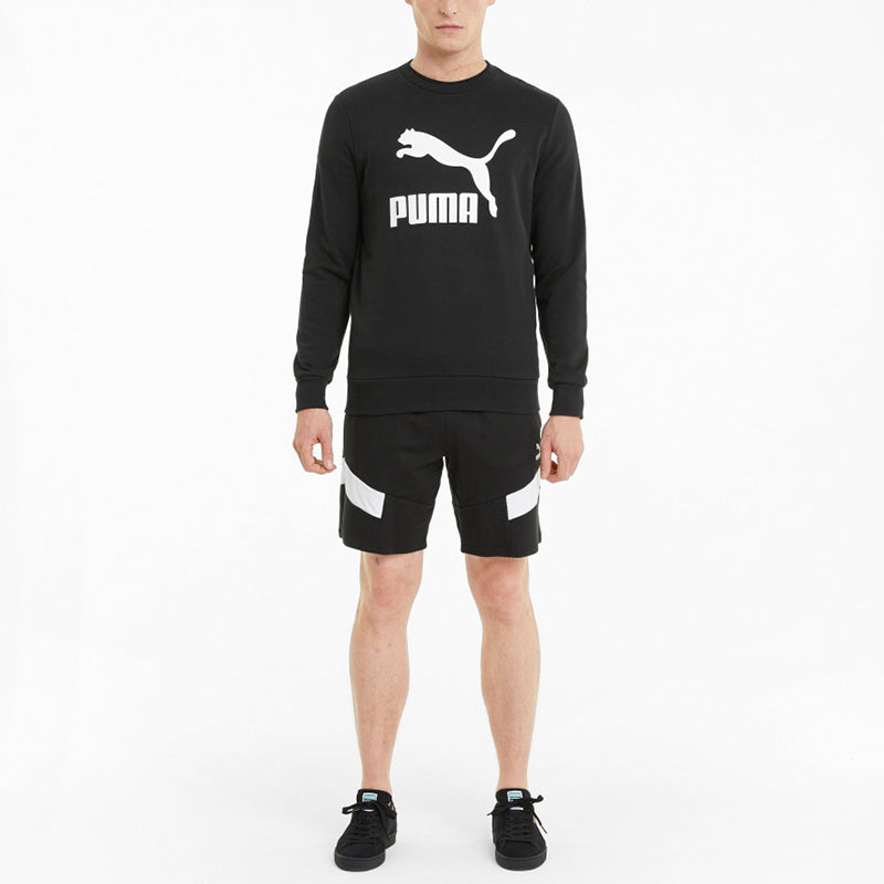 PUMA Classics Logo Crew TR Sweater 'Black White' 531366-01