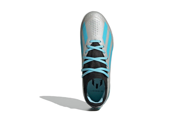 (GS) adidas X Crazyfast Messi.3 TF 'Silver Metallic Blue Black' IE4073