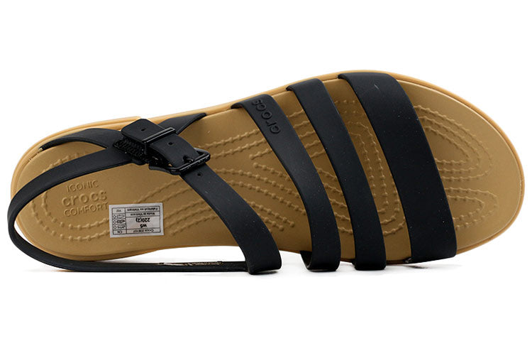 (WMNS) Crocs Tulum Sandals 'Black' 206107-00W