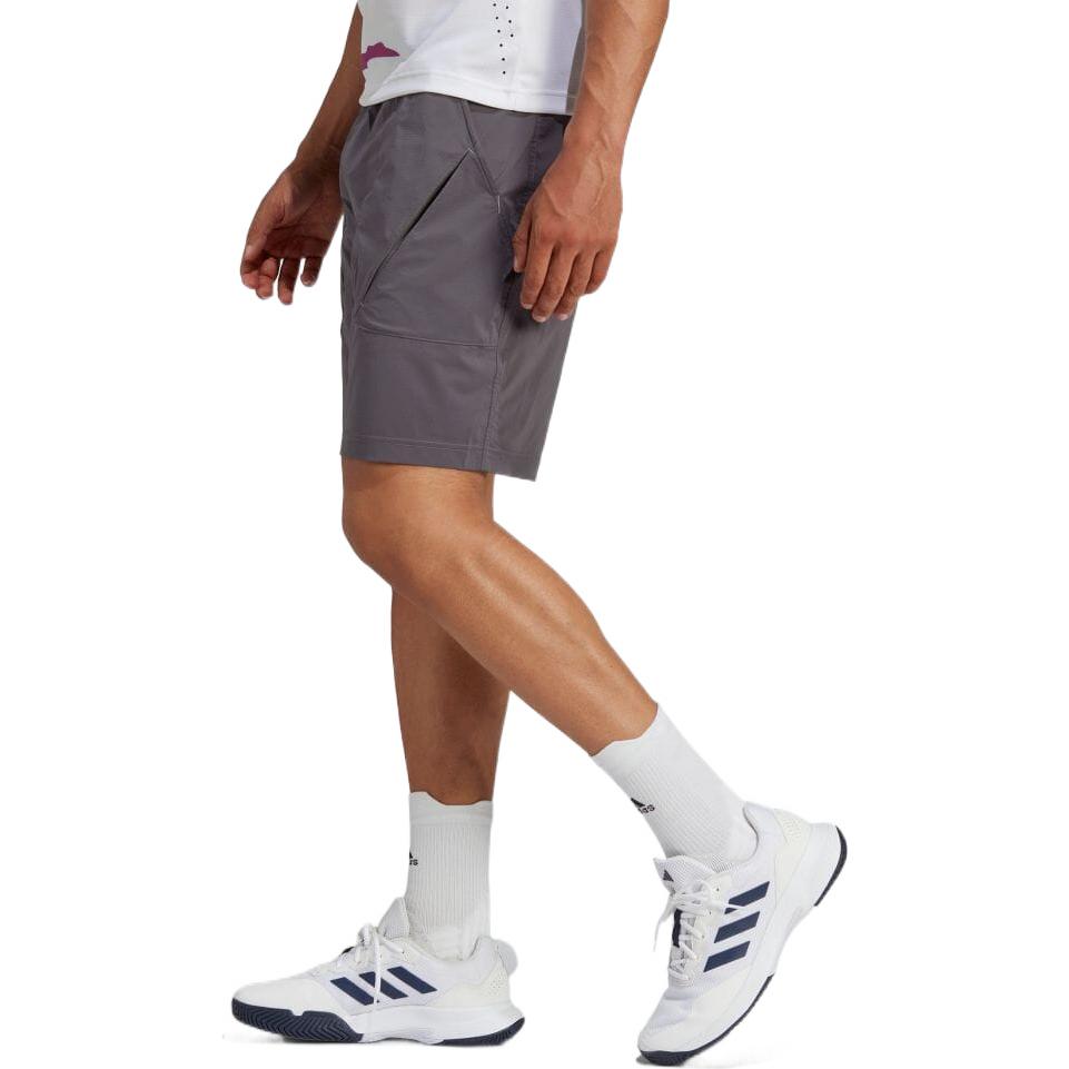 Men's adidas Logo Printing Loose Sports Shorts Gray HY8722